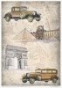 Zestaw kreatywny na papierze ryżowym - Stare samochody * Creative set on rice paper - Old cars